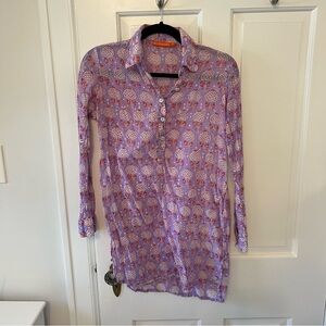 Oliphant Lavender Patterned Long Sleeve Shirt